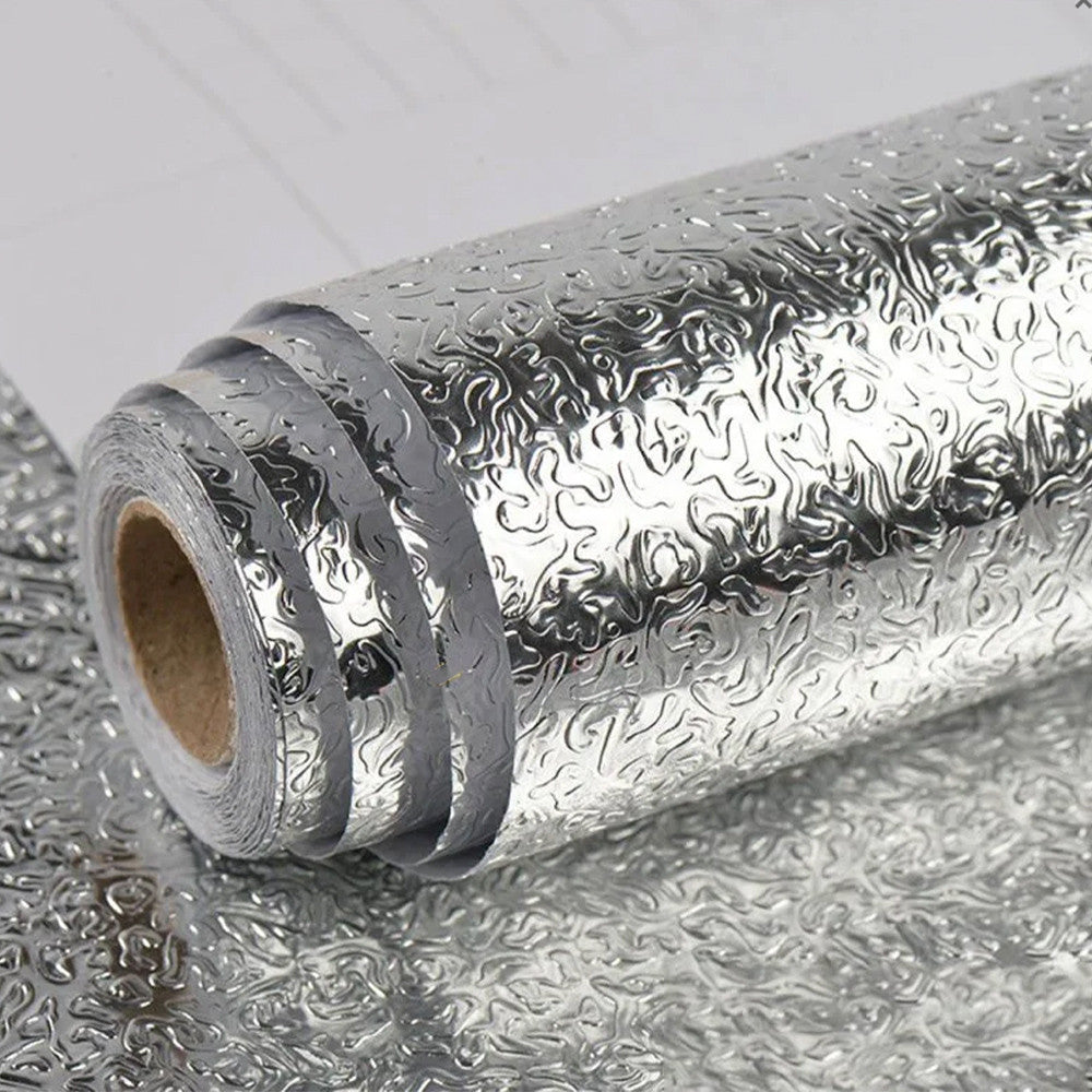 Кухонна плівка (3м х 60см) для кухонних поверхонь / Водонепроникна алюмінієва плівка / Самоклеюча плівка