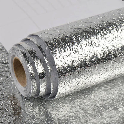 Кухонна плівка (3м х 60см) для кухонних поверхонь / Водонепроникна алюмінієва плівка / Самоклеюча плівка