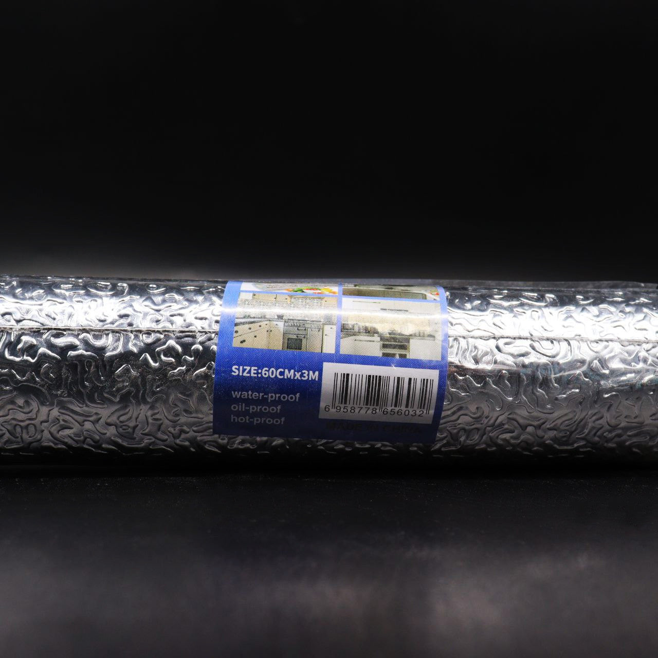 Кухонна плівка (3м х 60см) для кухонних поверхонь / Водонепроникна алюмінієва плівка / Самоклеюча плівка