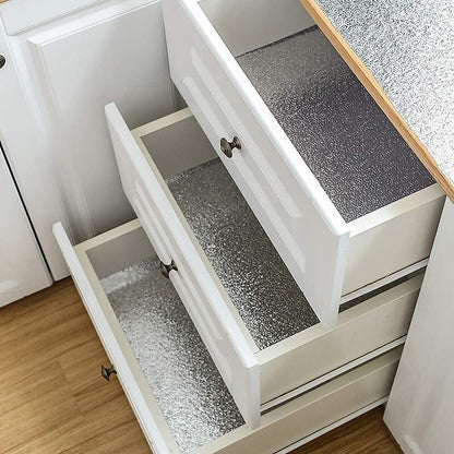 Самоклеюча кухонна плівка (5м х 60см) для кухонних поверхонь / Водонепроникна алюмінієва плівка