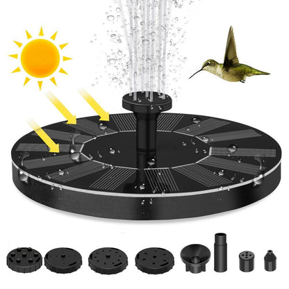 16см Фонтан насос на сонячній батареї + 6 насадок, Water Pump/ Садовий фонтан
