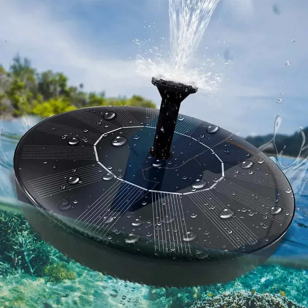 16см Фонтан насос на сонячній батареї + 6 насадок, Water Pump/ Садовий фонтан