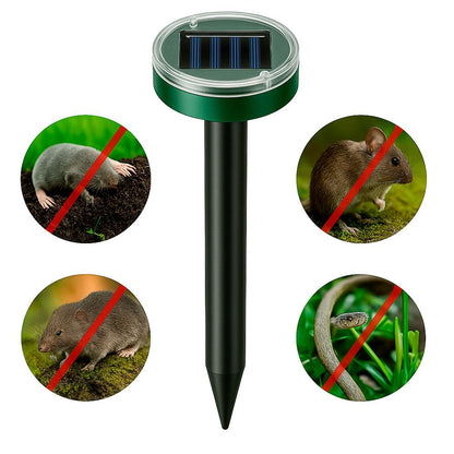 Ультразвуковий відлякувач гризунів та комах на сонячній батареї Garden Pro / Садовий відлякувач кротів