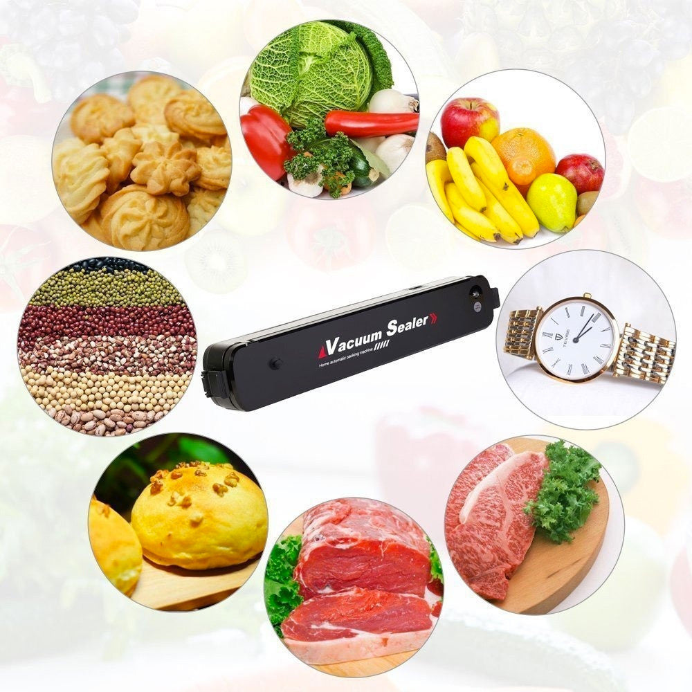Кухонний вакуумний пакувальник харчових продуктів Vacuum Sealer, Чорний / Вакууматор
