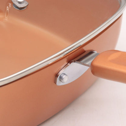 Універсальна сковорода 5в1 з фритюрницею Copper Cook Deep Square Pan / Антипригарна сковорідка