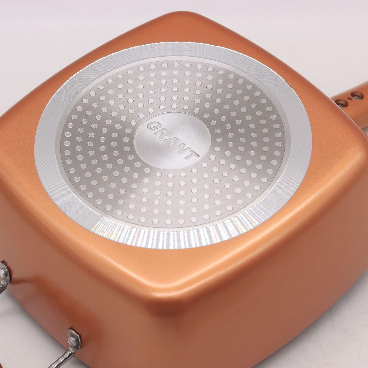 Універсальна сковорода 5в1 з фритюрницею Copper Cook Deep Square Pan / Антипригарна сковорідка