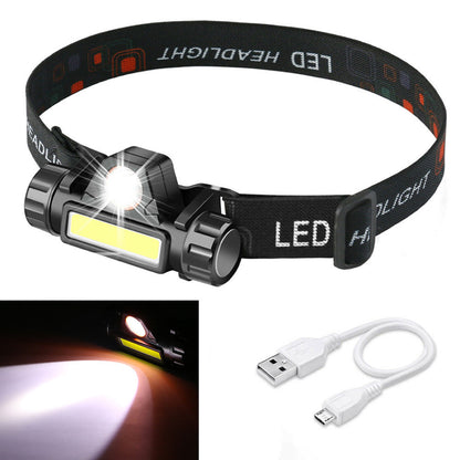 Налобний ліхтар від акумулятора, Bailong BL-8101 XPE+COB / Акумуляторний ліхтарик на голову