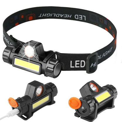 Налобний ліхтар від акумулятора, Bailong BL-8101 XPE+COB / Акумуляторний ліхтарик на голову