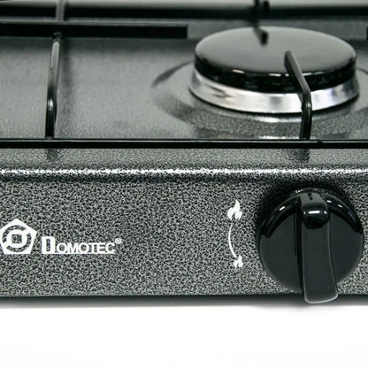 Настільна газова плита на 2 конфорки Domotec MS 6602 / Двоконфоркова плита, таганок