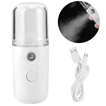 Зволожувач шкіри обличчя 30 мл, Nano Mist, Білий / Портативний міні зволожувач повітря
