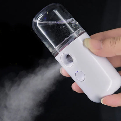 Зволожувач шкіри обличчя 30 мл, Nano Mist, Білий / Портативний міні зволожувач повітря