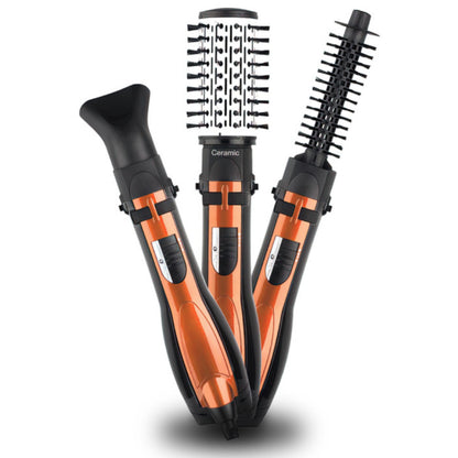 Фен-щітка браш для волосся з 3 насадками 1000Вт, Gemei GM-4828 / Стайлер для волосся / Стайлер для завивки