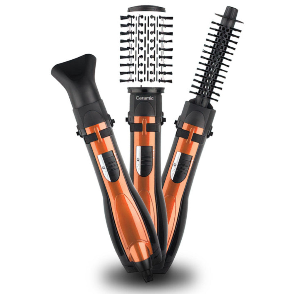 Фен-щітка браш для волосся з 3 насадками 1000Вт, Gemei GM-4828 / Стайлер для волосся / Стайлер для завивки