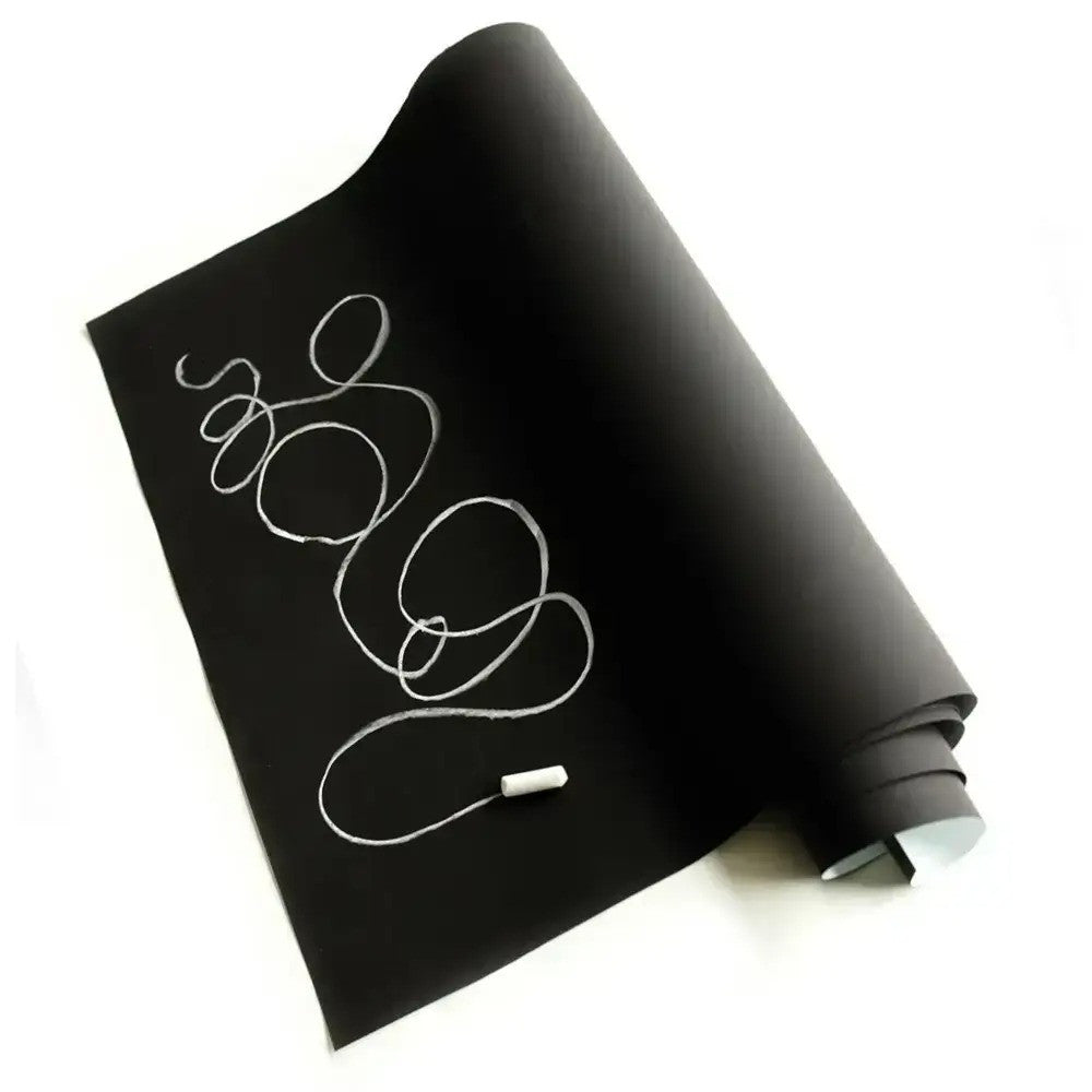 Наклейка плівка на стіну для малювання крейдою 45х200см + 5 різних крейд / Дитяча дошка для малювання крейдою