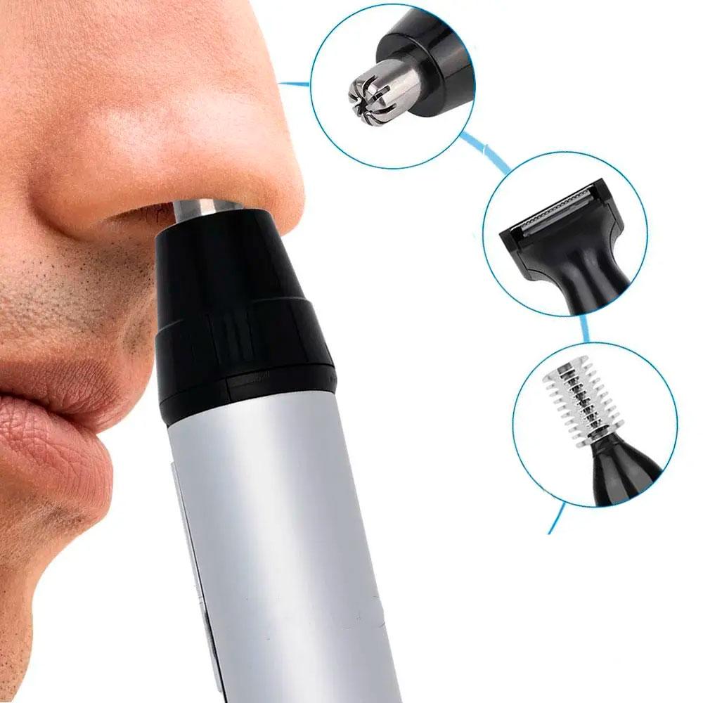 Портативний тример для носа та вух 3 в 1 Geemy GM-3107 / Стайлер триммер для стрижки