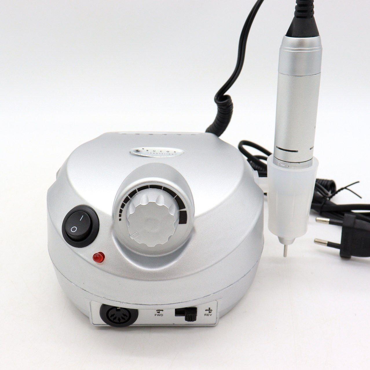 Фрезер для манікюру BUCOS ZS-601 PRO SILVER на 45 Вт 35000 об/хв, Срібний / Апарат для манікюру та педикюру