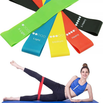 Фітнес резинки для тренувань 5 шт, з чохлом / Набір резинок для спорту / Стрічки еспандери для вправ