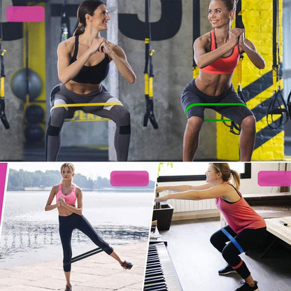 Фітнес резинки для тренувань 5 шт, з чохлом / Набір резинок для спорту / Стрічки еспандери для вправ