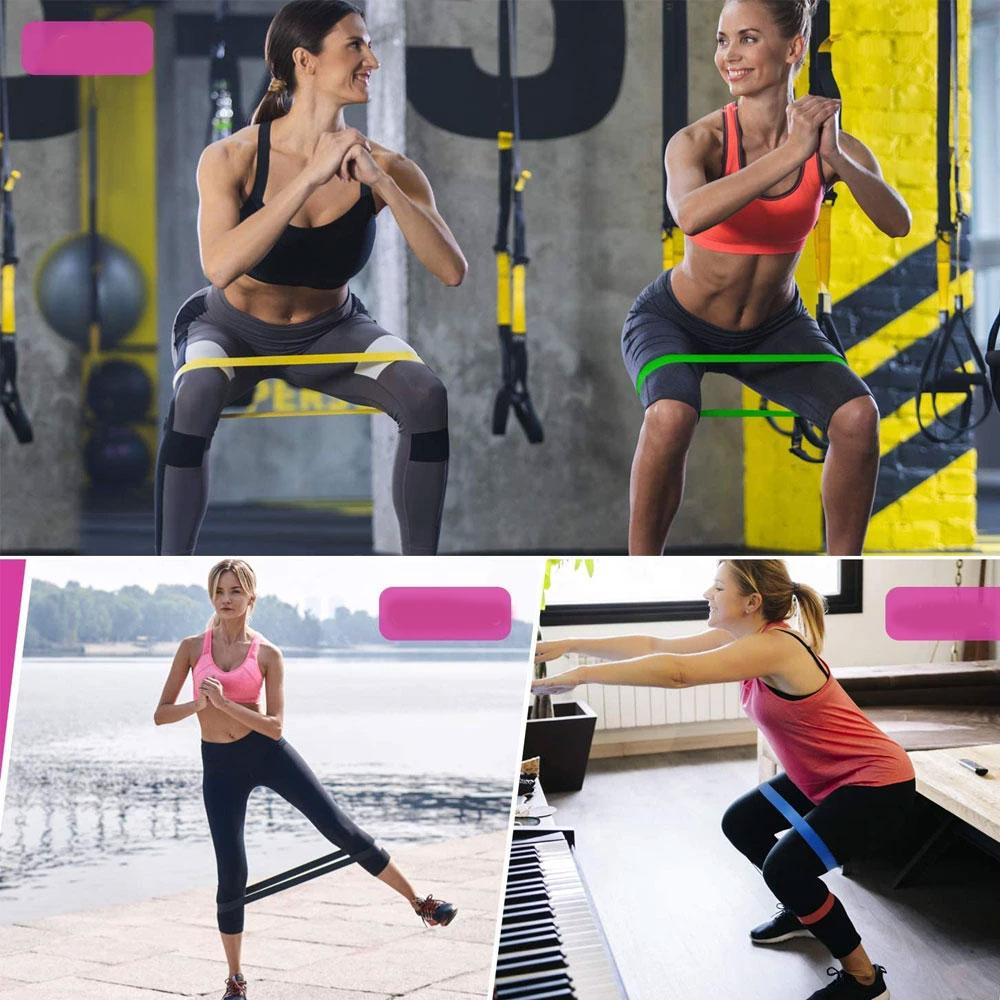 Фітнес резинки для тренувань 5 шт, з чохлом / Набір резинок для спорту / Стрічки еспандери для вправ