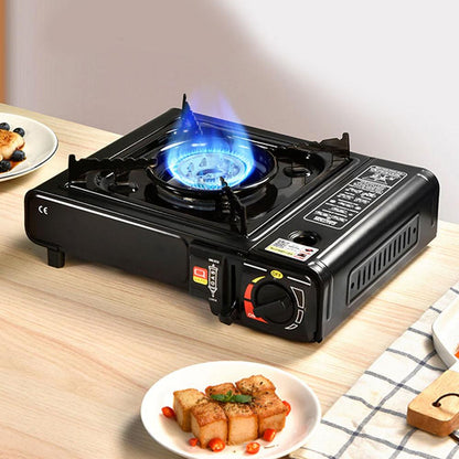 Плита газова одноконфорочна з п'єзопідпалом BDZ-155-A, Чорна / Туристична портативна плита на 1 конфорку