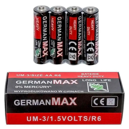 Батарейка AA R6 1,5V GermanMAX, 1 шт / Пальчикові батареї / Сольові батарейки
