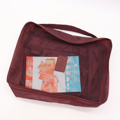 Набір дорожніх органайзерів 6шт Secret Pouch, Бордовий / Органайзери для подорожей