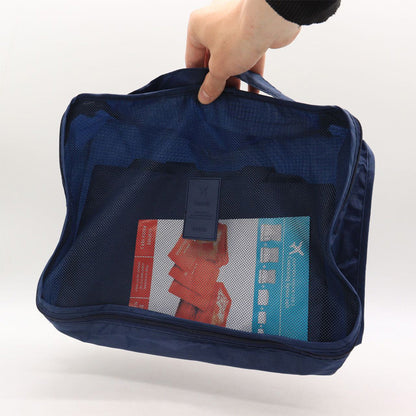 Набір дорожніх органайзерів 6 шт Secret Pouch, Темно-синій / Органайзери для подорожей 5в1