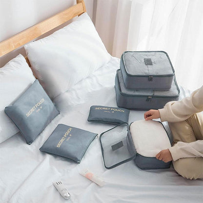 Набір дорожніх органайзерів 6шт Secret Pouch, Сірий / Органайзери для подорожей