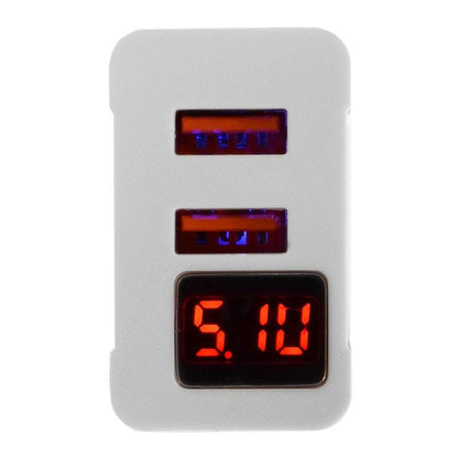 Зарядний пристрій адаптер на 2 USB та LED дисплеєм, 220В,QC03 5740 / Швидка зарядка для телефону