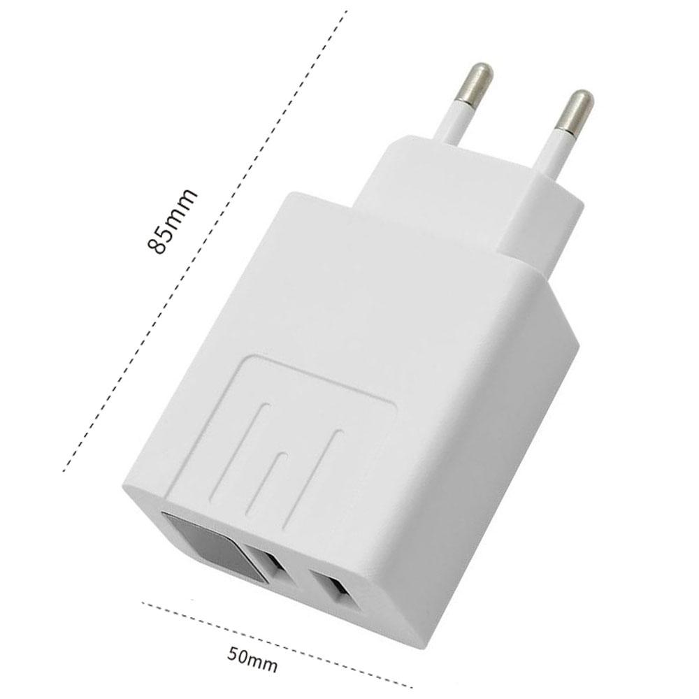 Зарядний пристрій адаптер на 2 USB та LED дисплеєм, 220В,QC03 5740 / Швидка зарядка для телефону