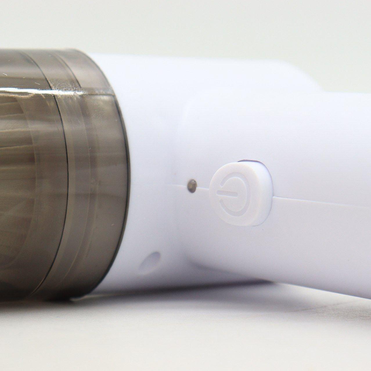 Автомобільний пилосос 2в1 Vacuum cleaner, Білий / Ручний пилосос з насадками та підсвічуванням