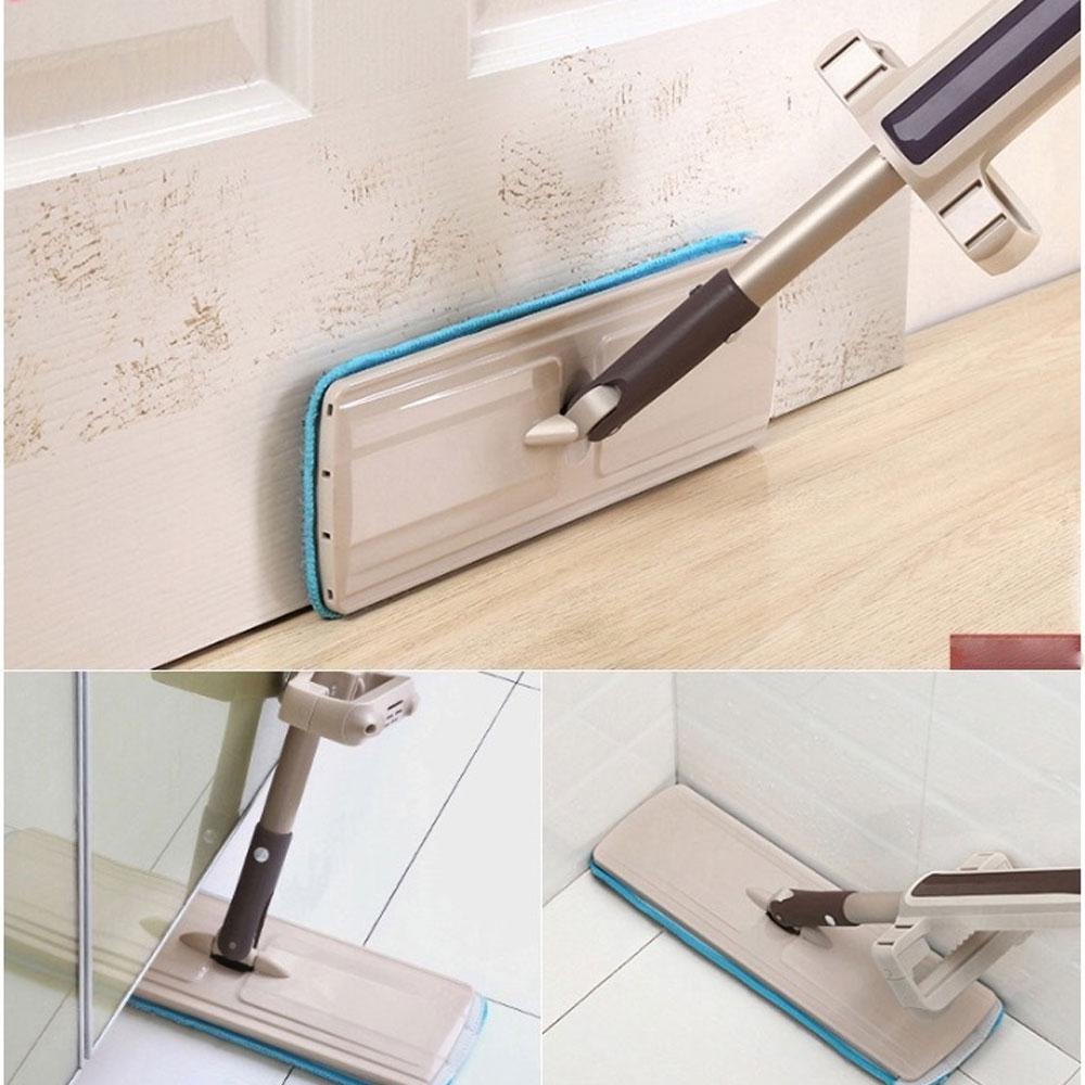 Швабра ледар для швидкого прибирання з віджимом і насадкой Spin Mop 360, Бежева / Швабра з самовіджимом