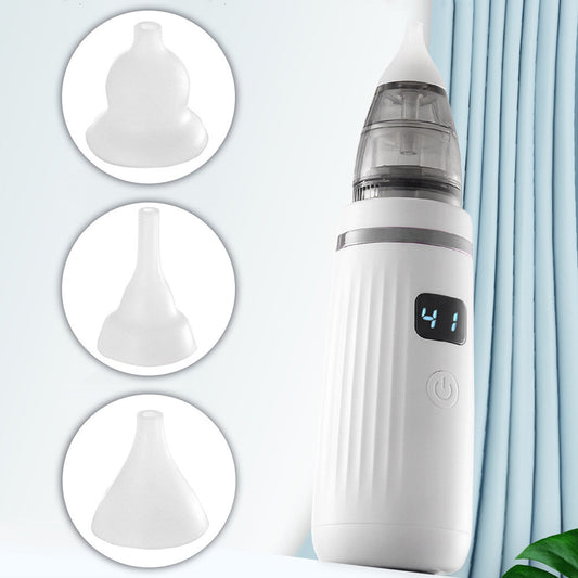 Дитячий акумуляторний аспіратор 2в1, + 3 насадки, BABY NOSE / Електронний назальний соплевідсмоктувач