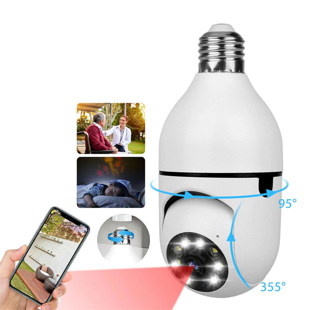 Вайфай камера відеоспостереження в патрон Е27, 2MP, Smart 3120S-DPXY / Камера лампочка з датчиком руху