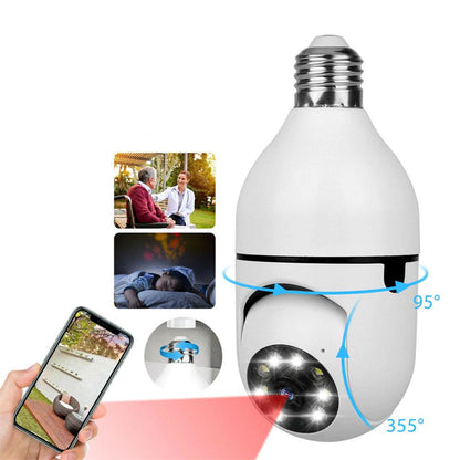 Вайфай камера відеоспостереження в патрон Е27, 2MP, Smart 3120S-DPXY / Камера лампочка з датчиком руху