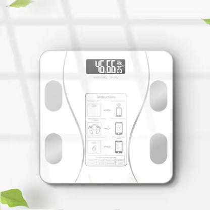 Ваги розумні підлоги Bluetooth до 180 кг A-8003, Білі / Електронні смарт фітнес ваги з додатком