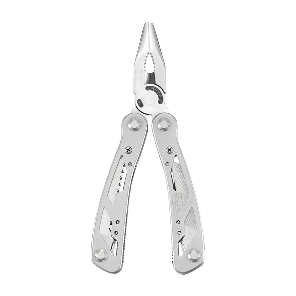 Мультитул туристичний 10в1 з чохлом / Багатофункціональні плоскогубці складні / Брелок-мультитул