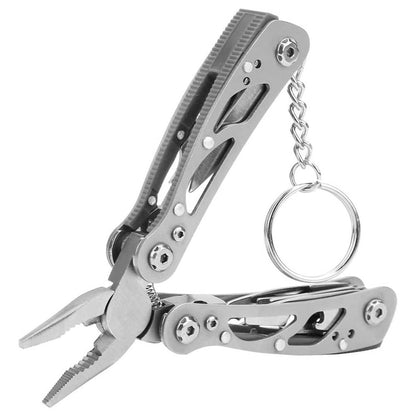 Мультитул туристичний 10в1 з чохлом / Багатофункціональні плоскогубці складні / Брелок-мультитул