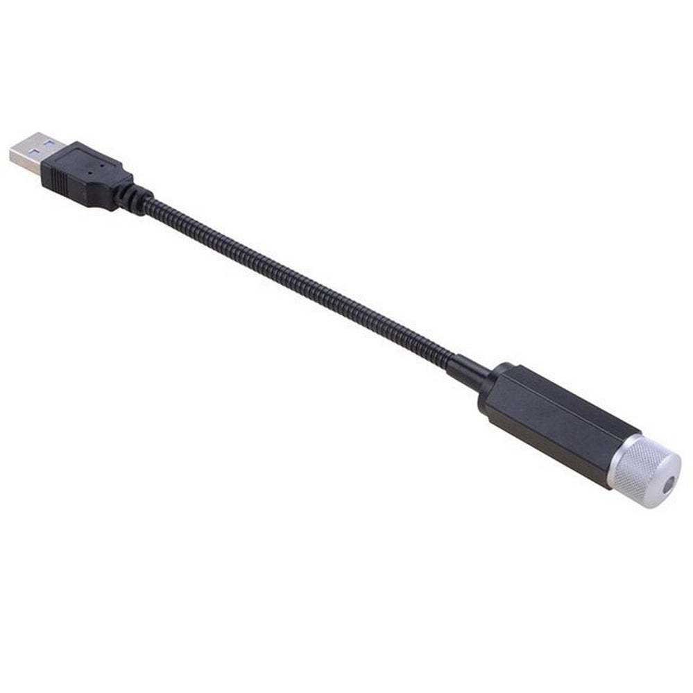 Лазерний проектор в машину від USB, STAR DL190 / Міні підсвічування для салону авто / Червоне зоряне небо в авто