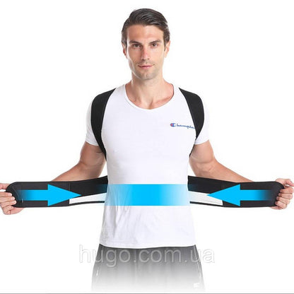 Грудопоперековий корсет для правильної постави Back Pain Need Help, Розмір S-3XL / Бандаж-коректор для спини, L
