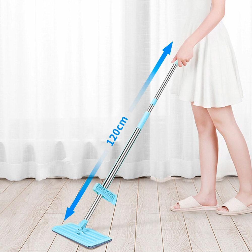 Швабра ледар для швидкого прибирання з віджимом з насадками Spin Mop 360, Блакитна / Швабра з самовіджимом