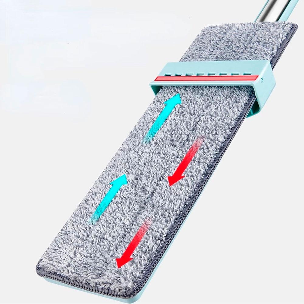 Швабра ледар для швидкого прибирання з віджимом з насадками Spin Mop 360, Блакитна / Швабра з самовіджимом
