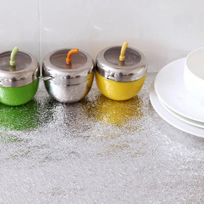 Фольга алюмінієва маслостійка для кухні 0,6×2 м/ Фольга самоклеюча для захисту стін, плити від жирових бризок