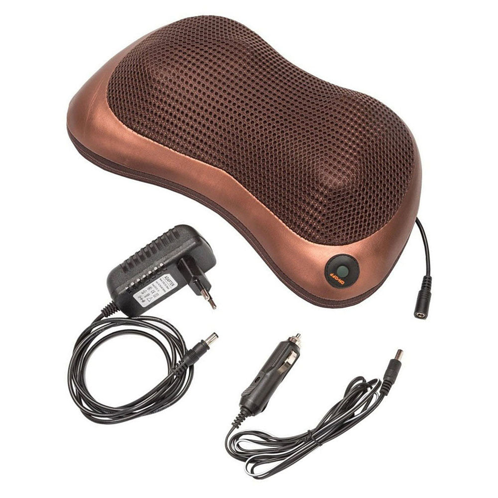 Масажна подушка Massage Pillow 8028, (31х10х19 см) / Роликовий масажер для шиї та спини