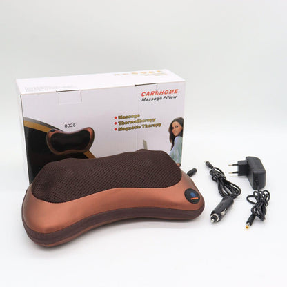Масажна подушка Massage Pillow 8028, (31х10х19 см) / Роликовий масажер для шиї та спини