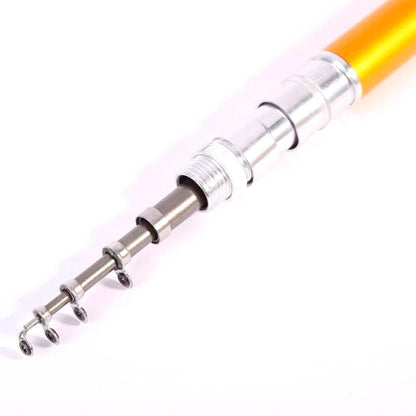 Кишенькова вудка у вигляді ручки з котушкою EL-1220, Золотиста / Рибальський набір / Міні вудка складана