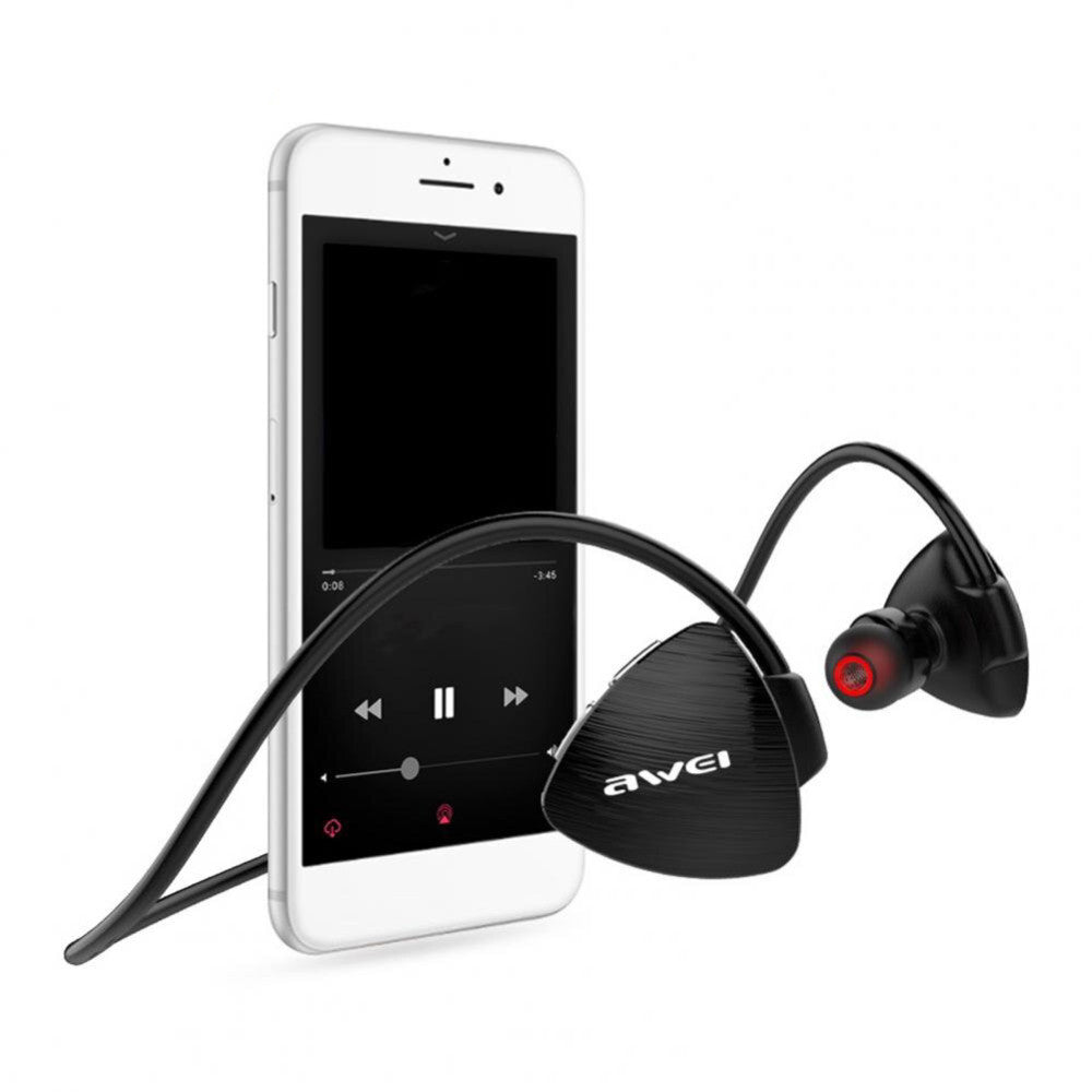 Спортивні бездротові навушники MDR A840, Чорні / Блютуз навушники з мікрофоном / Вакуумні навушники