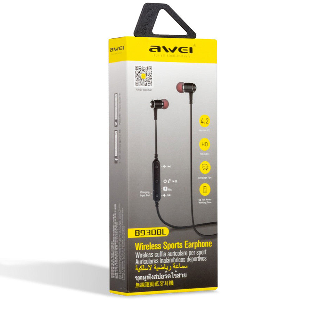 Бездротові навушники вакуумні B930BL з мікрофоном / Акумуляторні навушники Bluetooth для занять спортом