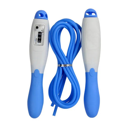 Скакалка з лічильником "Кеглі", Синій / Спортивна скакалка для схуднення / Скакалка з регульованою довжиною