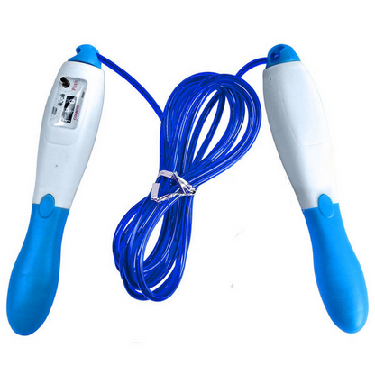 Скакалка з лічильником "Кеглі", Синій / Спортивна скакалка для схуднення / Скакалка з регульованою довжиною